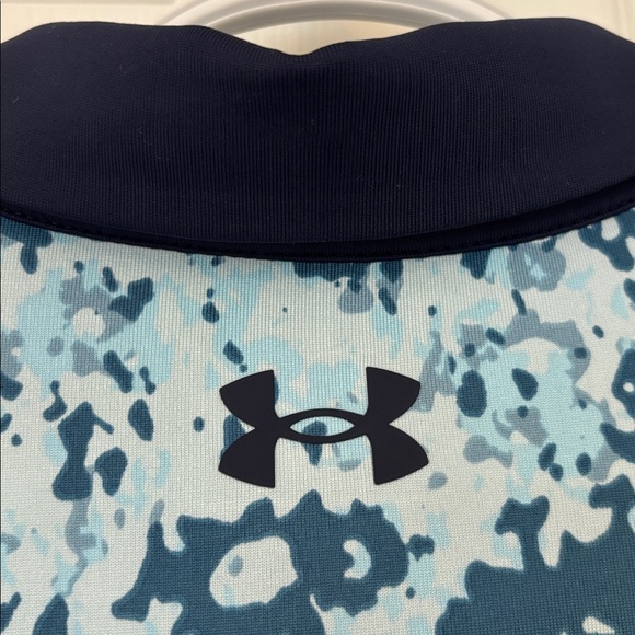 UNDER ARMOUR The Playoff Polo shirt loose fit breathable UPF 40 blue size XXL - Picture 6 of 13